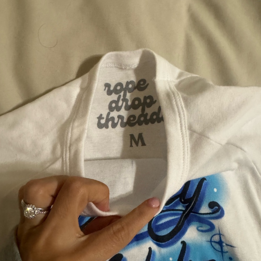 Disney White and Blue Rope Drop Threads Tee - Picture 2 of 3